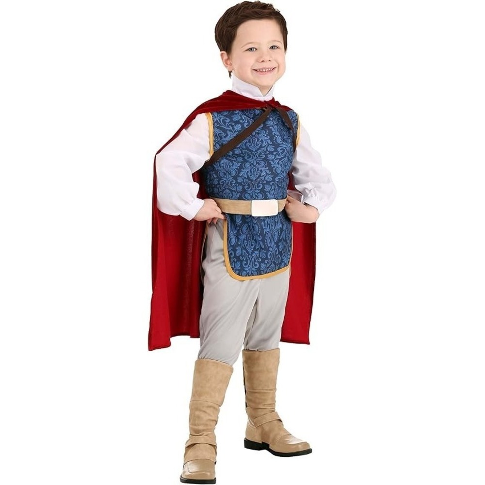Toddler Snow White The Prince Costume Fairytale Halloween Dress Up Blue Red